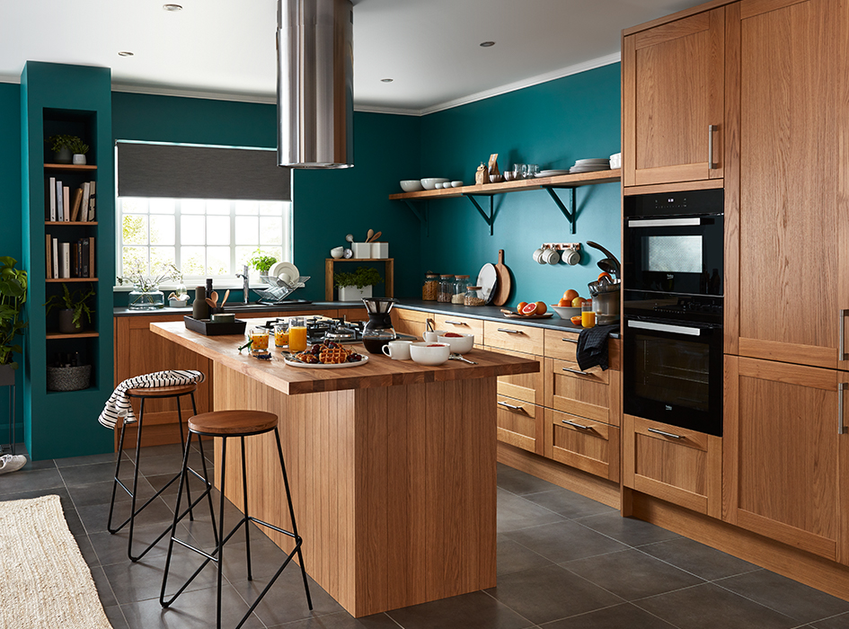 Oak kitchen discount cabinets b&q