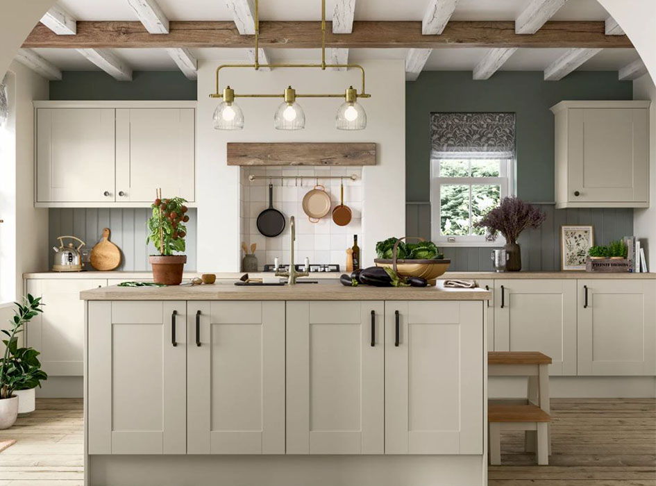 Ohio Sage Shaker Kitchen, Wickes Lifestyle Kitchens